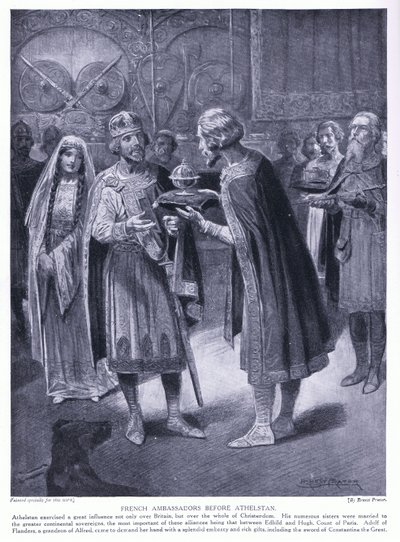 Franse ambassadeurs voor Athelstan, jaren 1920 door Ernest Prater